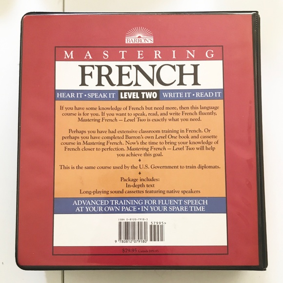 NWT Barrons Mastering French Level Two - Picture 2 of 4